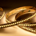 Striscia LED SMD 2835 24V, 5 Metri, Larga 10mm, Caldo 3000K, Super Luminoso 24W/M 4000LM/M 160LM/W 240SMD/M, Dimmerabile PWM, Tagliabile ogni 33mm, IP20, CRI>80