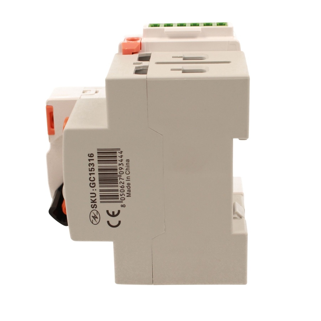 RCCB Interruttore Differenziale Puro Riarmo Automatico, Tipo A 1P+N 3M 6000A 30mA 16A AC 230V IP20 IEC61008-1 PR8NM
