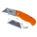 Taglierino Pieghevole Professionale Coltello Multiuso Tascabile + 5 Lama Forma T SK5