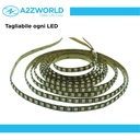 Striscia LED WS2815 RGB 12V 96 LED/m PCB Nero 3OZ 5m Indirizzabile con Adesivo 3M
