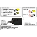 Lampada Frontale LED Ricaricabile con Sensore Mano, Torcia Frontale COB + SMD, 250 Lumen, 4 Modalità di Luce, USB-C, Batteria Integrata, Portata 20m