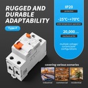 RCCB Interruttore Differenziale Puro Tipo F 1P+N 2M 6000A 300mA 16A AC 230V IP20 IEC61008-1 GYL9