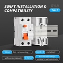 RCCB Interruttore Differenziale Puro Tipo F 1P+N 2M 6000A 300mA 16A AC 230V IP20 IEC61008-1 GYL9
