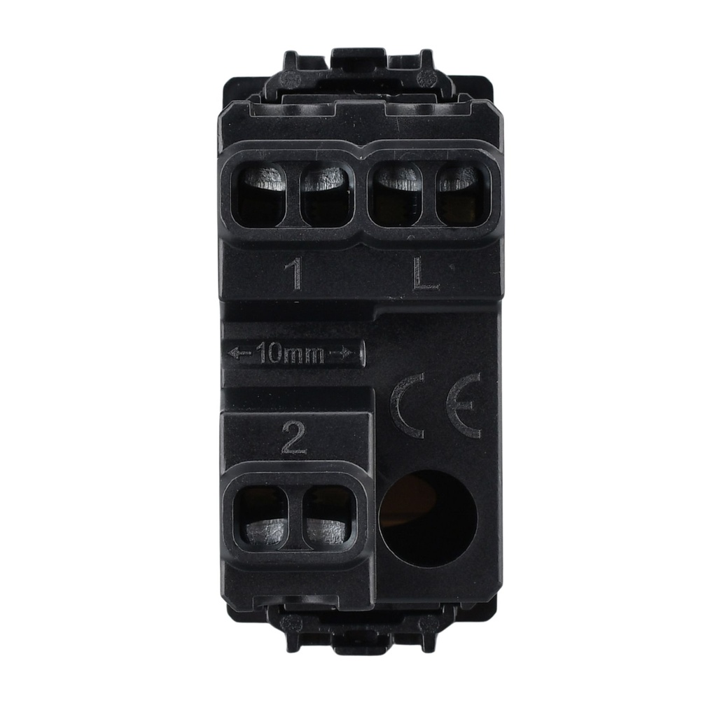 Deviatore 1P 16A 220V MBL Nero 1M Compatibile Bticino Living International BLN0801