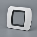 Placca Plastica Ovale MBL 2M Bianco Compatibile Bticino Living