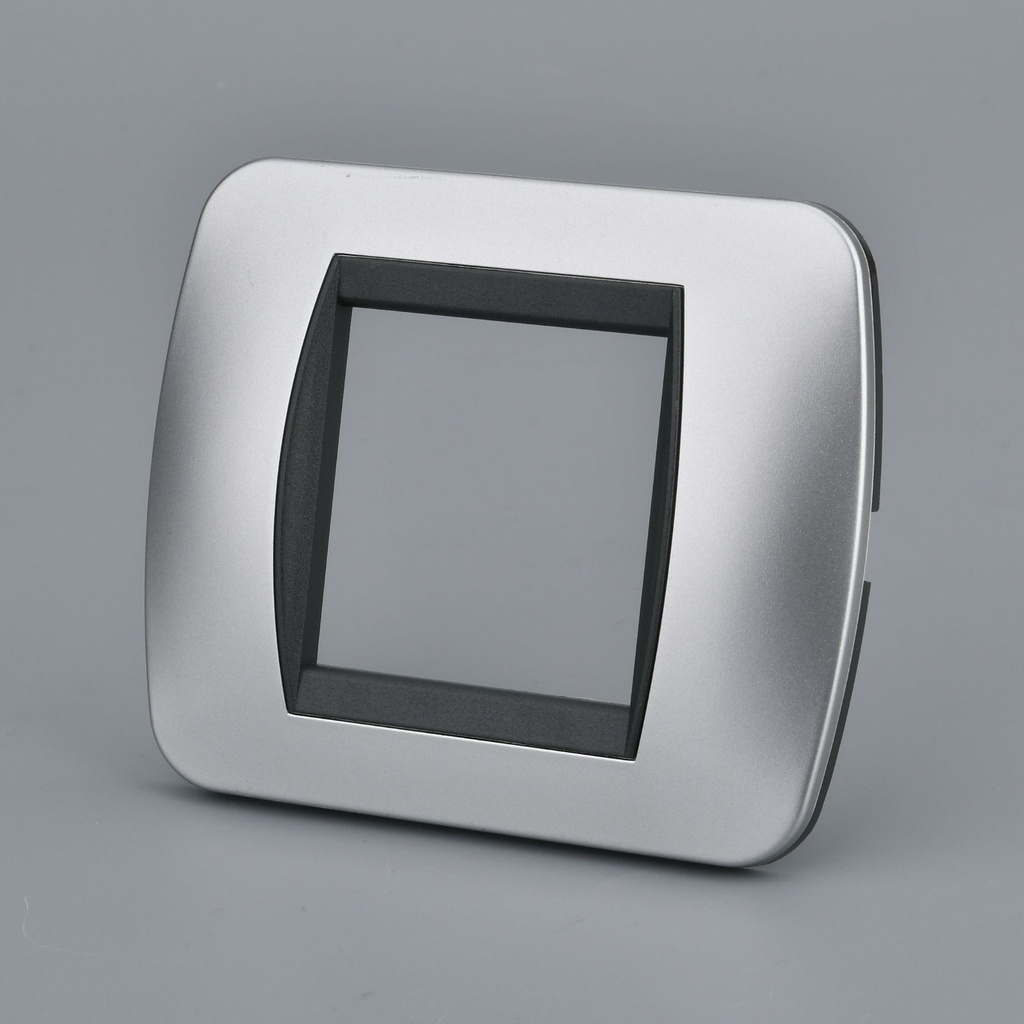 Placca Plastica Ovale MBL 2M Grigio Compatibile Bticino Living