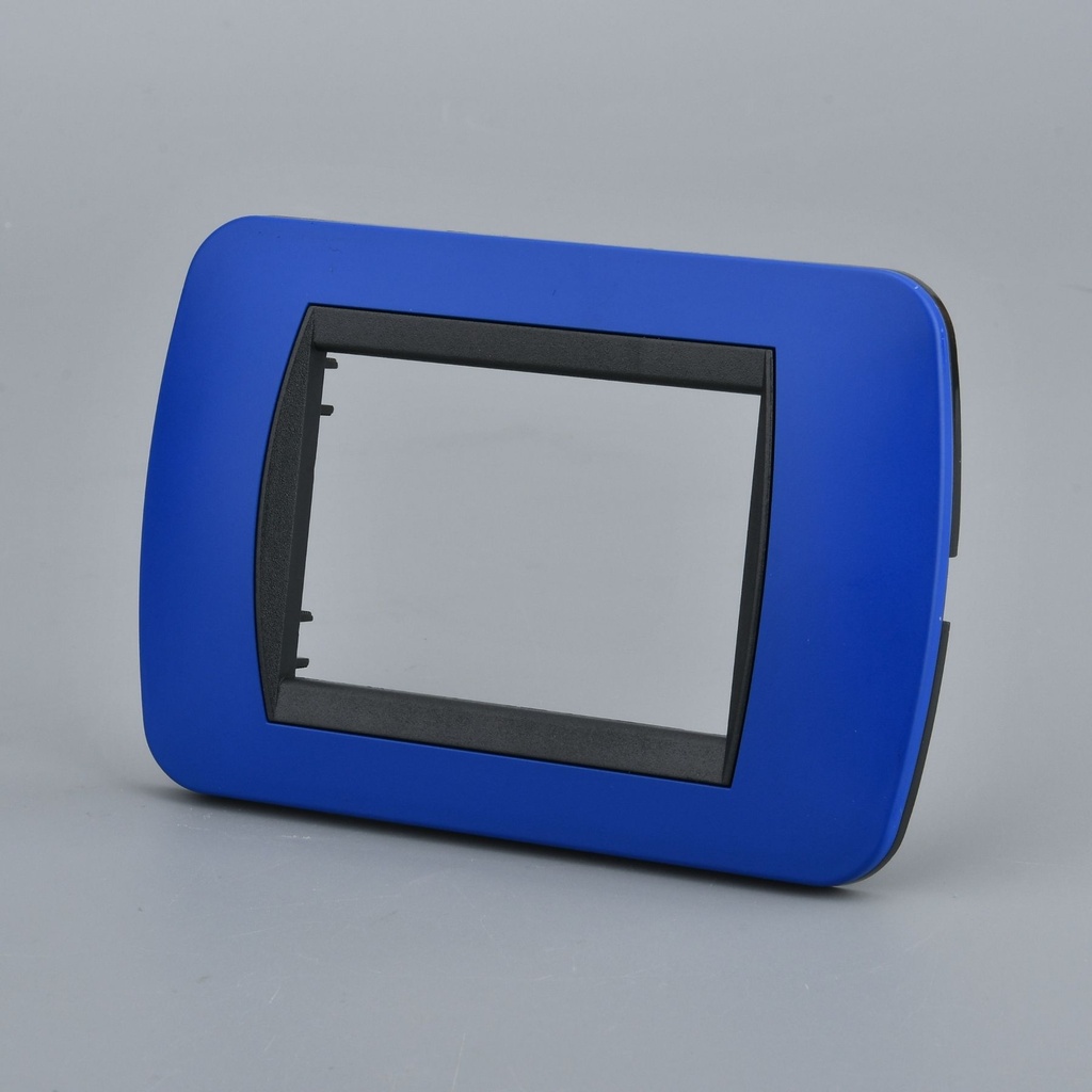 Placca Plastica Ovale MBL 3M Blu Compatibile Bticino Living