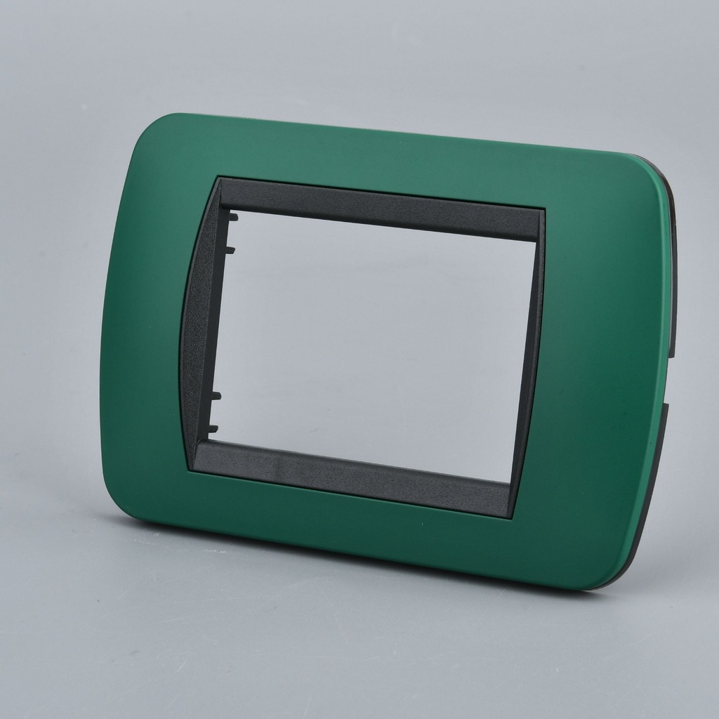 Placca Plastica Ovale MBL 3M Verde Compatibile Bticino Living