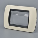 Placca Plastica Ovale MBL 3M Sabbia Compatibile Bticino Living BLN88309