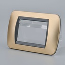 Placca Plastica Ovale MBL 3M Oro Compatibile Bticino Living BLN88311