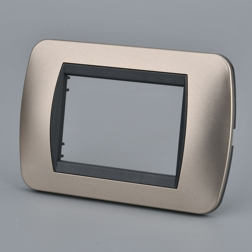 Placca Plastica Ovale MBL 3M Bronzo Compatibile Bticino Living BLN88310