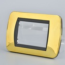 Placca Plastica Ovale MBL 3M Oro Lucido Compatibile Bticino Living BLN88312