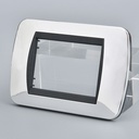 Placca Plastica Ovale MBL 3M Cromato Lucido Compatibile Bticino Living BLN88313