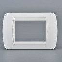 Placca Plastica Ovale MBL 3M Bianco Completo Compatibile Bticino Living BLN88318