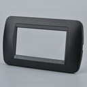 Placca Plastica Ovale MBL 4M Nero Compatibile Bticino Living BLN88402