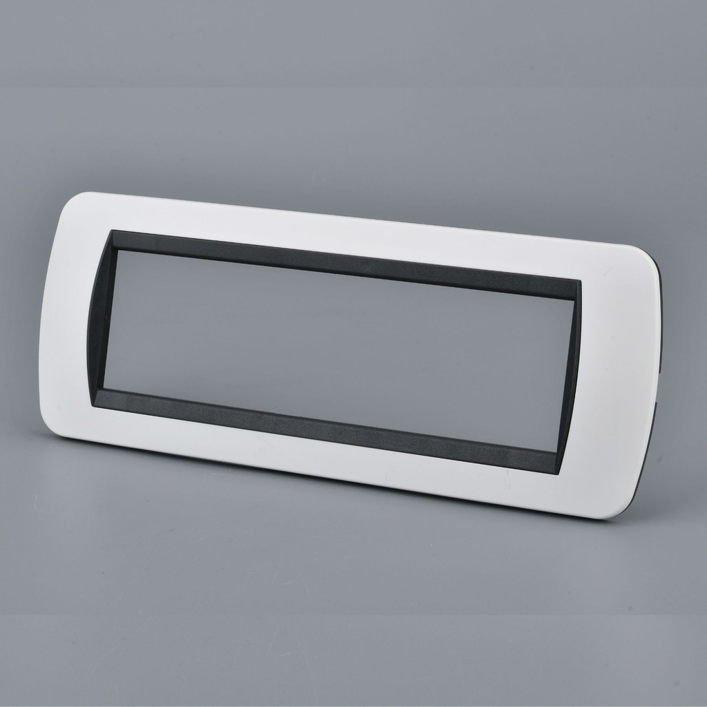 Placca Plastica Ovale MBL 7M Bianco Compatibile Bticino Living BLN88701