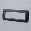 Placca Plastica Ovale MBL 7M Nero Compatibile Bticino Living BLN88702