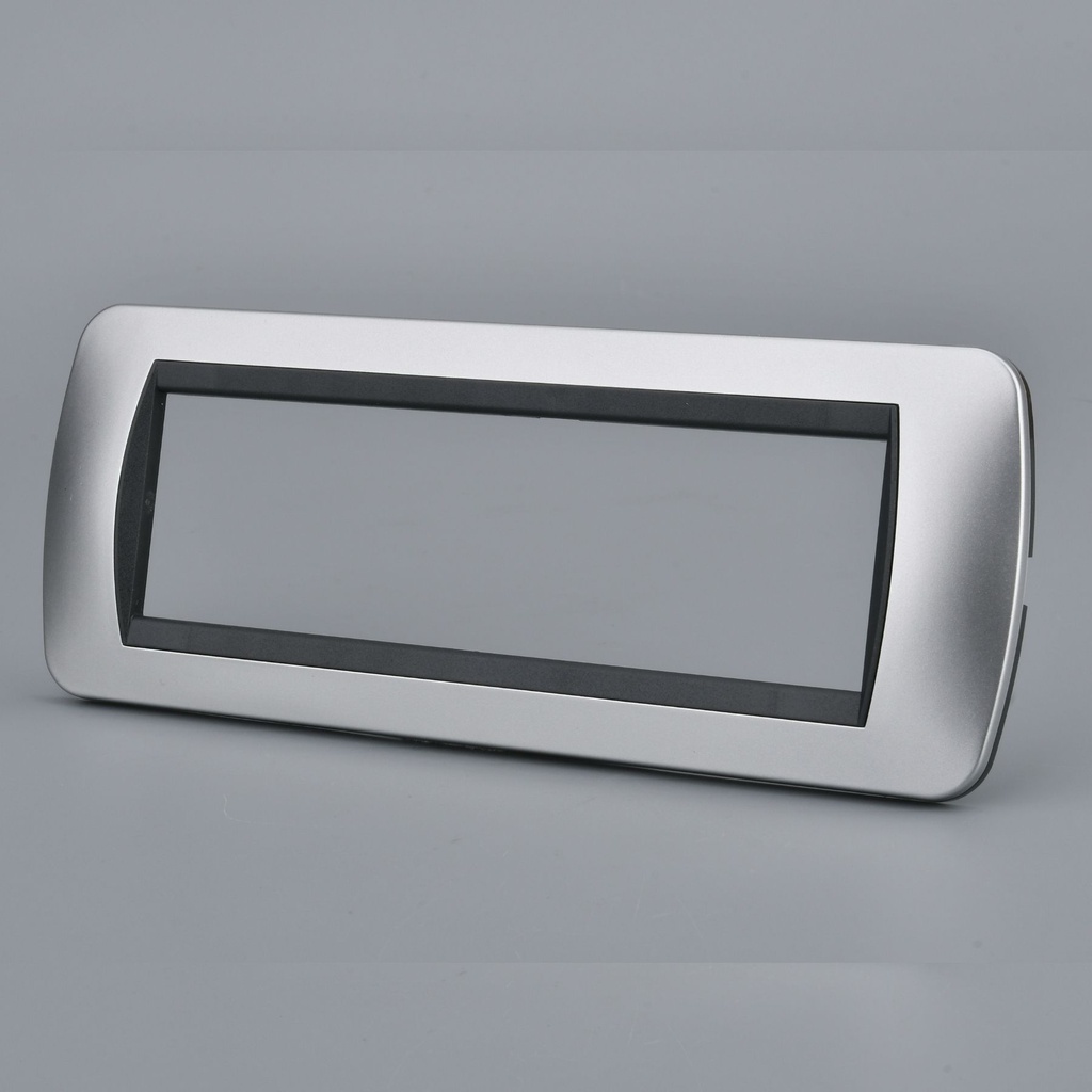 Placca Plastica Ovale MBL 7M Grigio Compatibile Bticino Living BLN88706