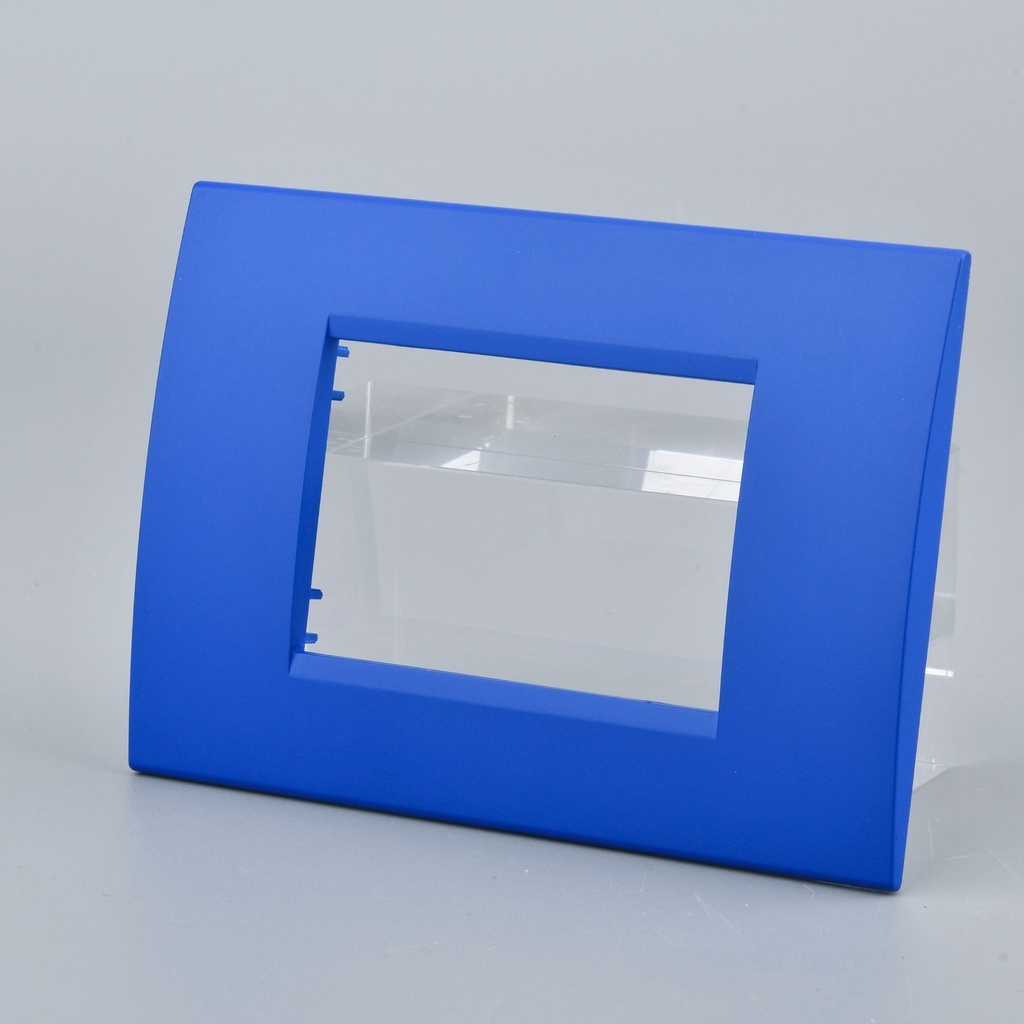 Placca Plastica Quadrata MBL 3M Blu Compatibile Bticino Living