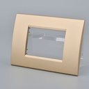 Placca Plastica Quadrata MBL 3M Oro Compatibile Bticino Living BLN89311