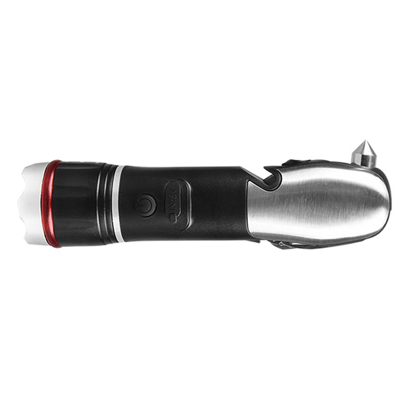 Torcia Led Ricaricabile Multifunzione Tagliacintura Rompivetro Coltello Multiuso