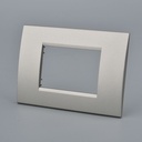 Placca Plastica Quadrata MBL 3M Titanio Compatibile Bticino Living BLN89308