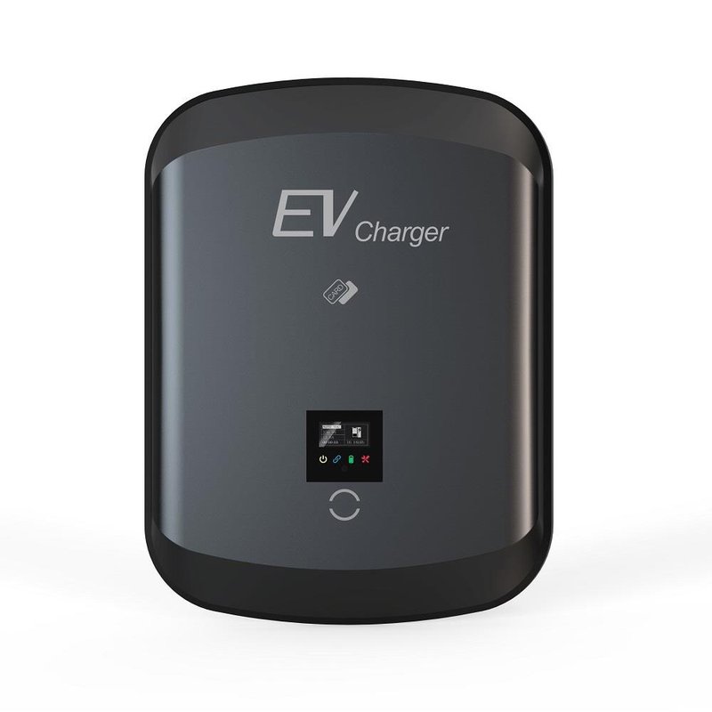 Stazione di Ricarica per Veicoli Elettrici con Connettore Type 2 Ricarica Monofase e Trifase IP65 LCD OLED Wi-Fi/Bluetooth/NFC/LTE 7.4 kW/22 kW Protezioni Avanzate Montaggio a Parete o su Supporto