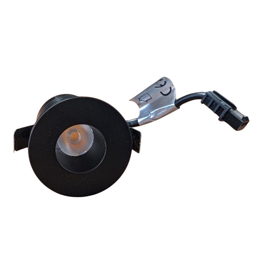 Mini Faretto Led Da Incasso Rotondo 3W 220V 3000K Φ35*H38mm Foro 30mm Doppia Ghiera Nero Bianco Sostituibile Angolo 15° CRI≥80 UGR≤10 IP20