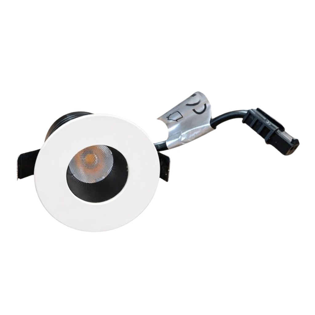 Mini Faretto Led Da Incasso Rotondo 3W 220V 3000K Φ35*H38mm Foro 30mm Doppia Ghiera Nero Bianco Sostituibile Angolo 15° CRI≥80 UGR≤10 IP20