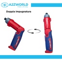 Avvitatore elettrico 8V, coppia regolabile fino a 6 Nm, doppia impugnatura