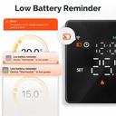 Termostato WIFI 503 Con Batteria, Per Caldaia a Gas Boiler, APP TUYA Smart Life, Quadrata Montaggio da Esterno Oppure Incasso Scatola 503