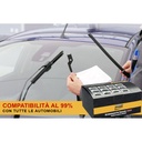 Kit 10 Attacchi per Spazzole Tergicristallo S985 Flat e T191 Ibrida, 15 Modelli Disponibili