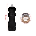 Macinapepe In Legno Macina Pepe e Sale Colore Nero 15,3cm