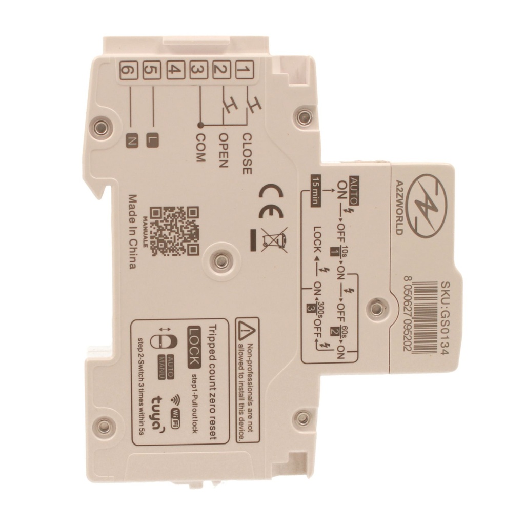Modulo di Riarmo Automatico WIFI 220V, 1 Modulo DIN, 3 Modalità di Riarmo Programmabili, Compatibile con Serie PR8NM/PB8H/PN8H/PL8HM/PL8M2/GYL9/GYR9
