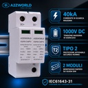 A2ZWORLD SPD Scaricatore di Sovratensione DC 1000V 2P 2M 40kA IP20