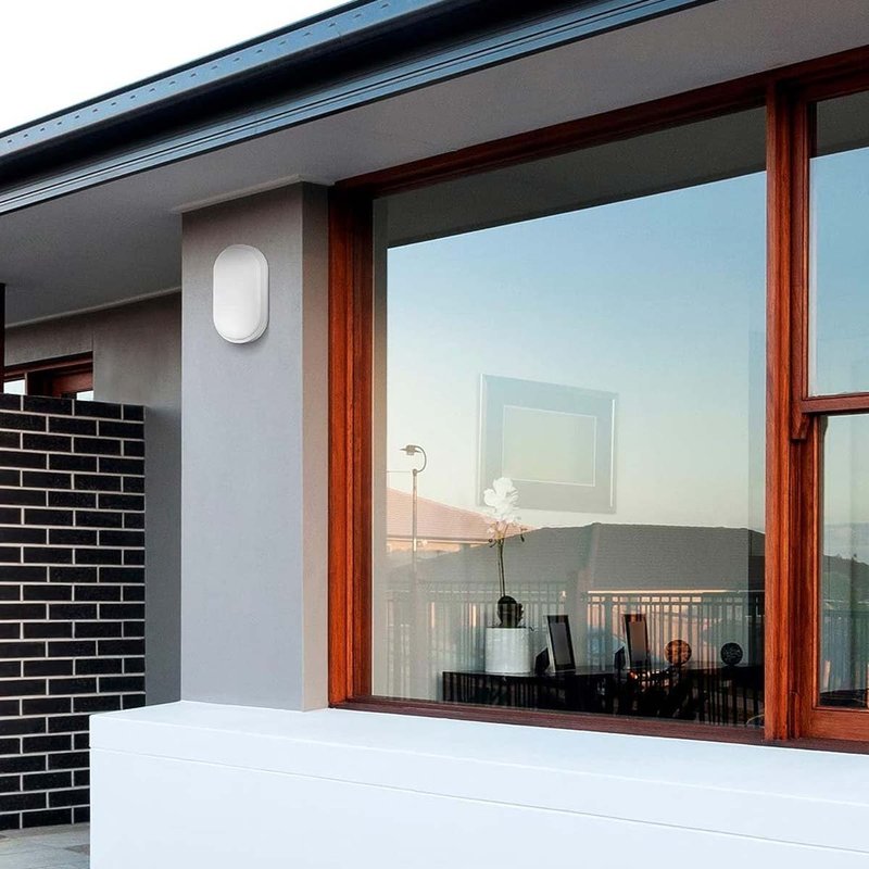 Plafoniera Led Lampada Da Parete Soffitto IP54 Ovale 12W 1155LM Bulkhead Per Condominio 199X97X47mm, Disponibili 3000K 6500K