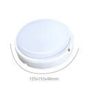 Plafoniera Led Lampada Da Parete Soffitto IP54 Rotondo 12W 1155LM Bulkhead Per Condominio D150X47mm, Disponibili 3000K 6500K