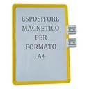 Espositore Magnetico Per Etichette A4 Cornice Nera e Protezione in Plastica, Cartellini Prezzi Cancellabili Per Magazzino e Supermercati, Accessori Per Scaffalature Base Magnetica Doppia