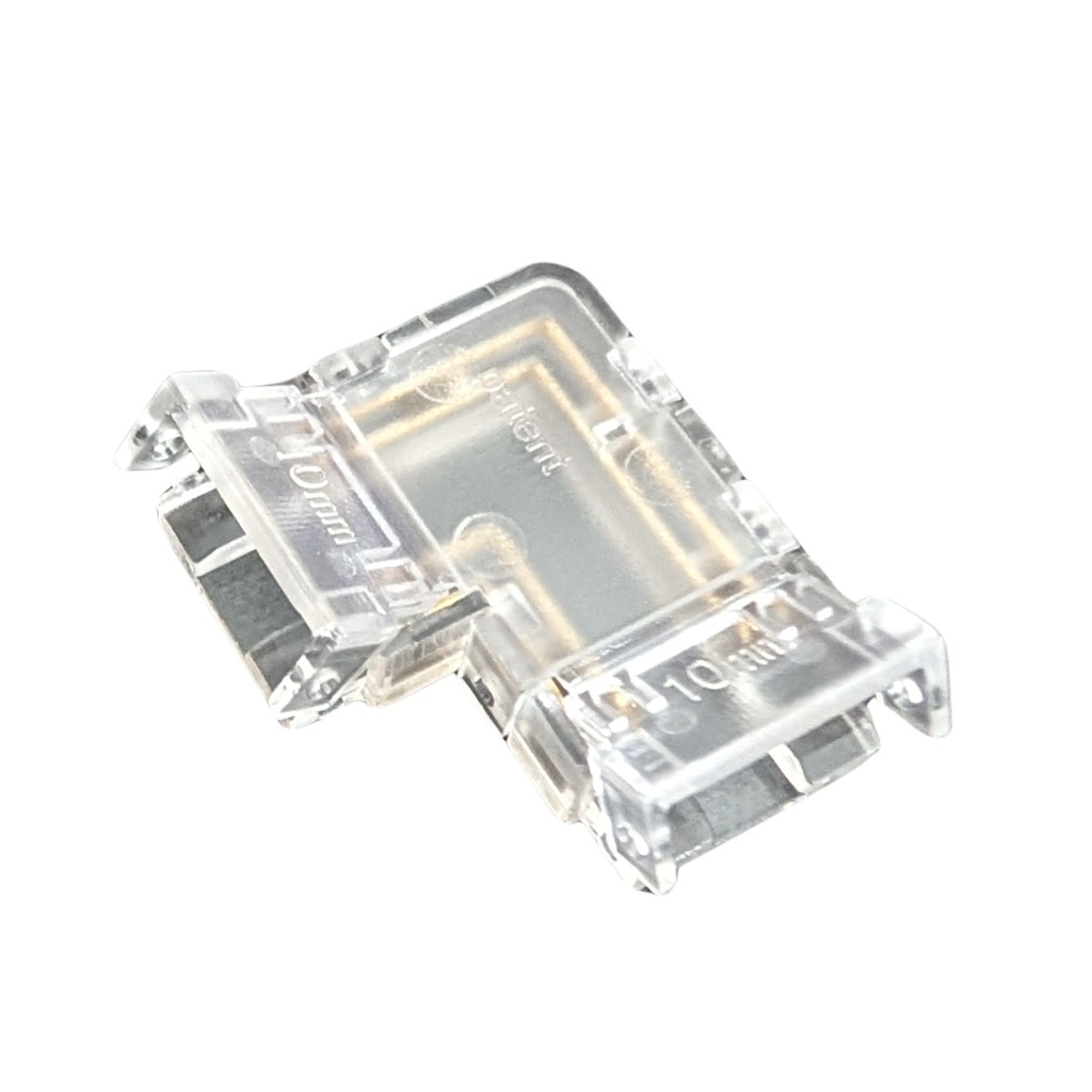 10 Pezzi Connettore Trasparente 10mm RGB Angolare 90° 2 PIN per Unire 2 Strisce LED