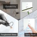 Interruttore Da Incasso Scatola 502, Touch, Bianco, WIFI 2.4G Matter, TUYA, Smart Life,Apple Home, Google Home, Alexa, SmartThings, 10A, AC 90-250V, 50/60HZ, 86X86X30mm, IP20, Disponibili 1,2,3 Tasti