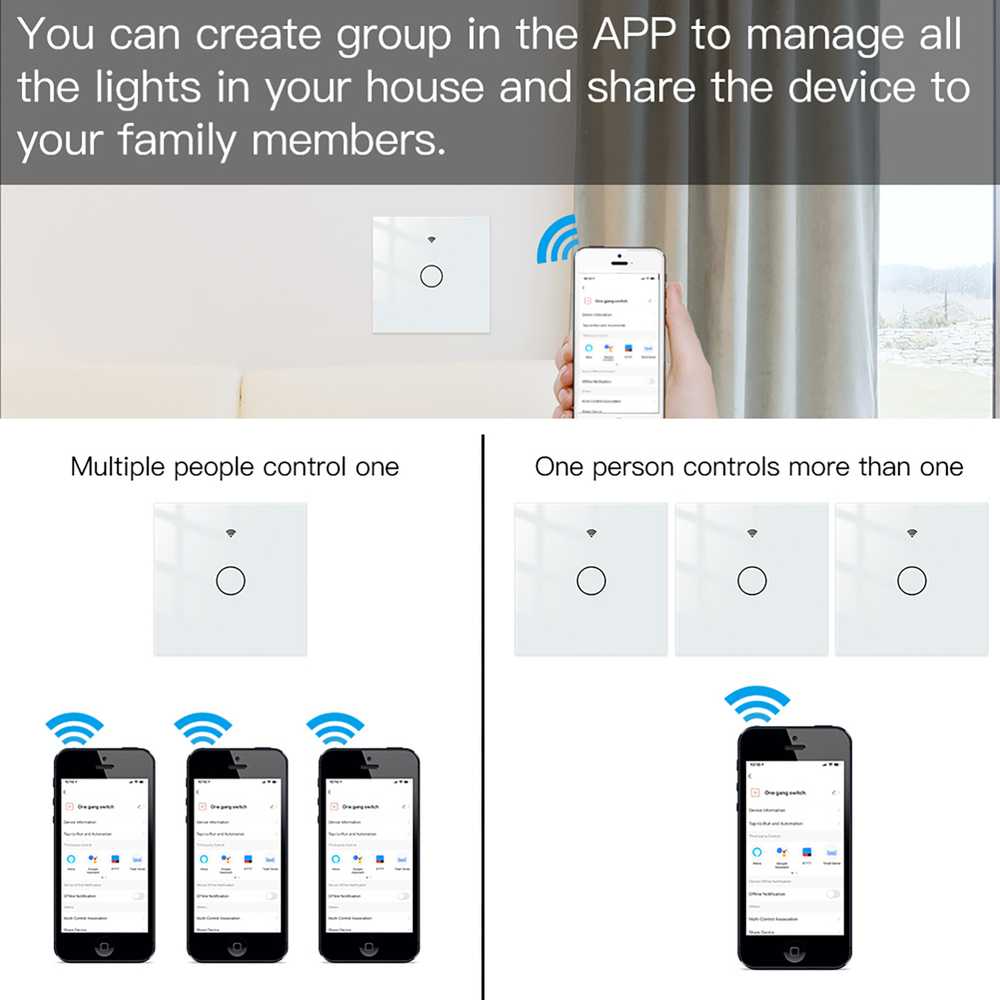 Interruttore Da Incasso Scatola 502, Touch, Bianco, WIFI 2.4G Matter, TUYA, Smart Life,Apple Home, Google Home, Alexa, SmartThings, 10A, AC 90-250V, 50/60HZ, 86X86X30mm, IP20, Disponibili 1,2,3 Tasti