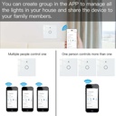 Interruttore Da Incasso Scatola 502, Touch, Bianco, WIFI 2.4G Matter, TUYA, Smart Life,Apple Home, Google Home, Alexa, SmartThings, 10A, AC 90-250V, 50/60HZ, 86X86X30mm, IP20, Disponibili 1,2,3 Tasti