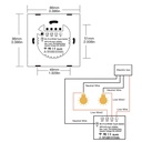 Interruttore Da Incasso Scatola 502, Touch, Bianco, WIFI 2.4G Matter, TUYA, Smart Life,Apple Home, Google Home, Alexa, SmartThings, 10A, AC 90-250V, 50/60HZ, 86X86X30mm, IP20, Disponibili 1,2,3 Tasti