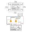 Interruttore Da Scatola 503, Touch Nero, WIFI 2.4G+BLE+RF 433MHz, Bluetooth BLE Mesh, TUYA Smart Life, 220V 10A, 120X72X38mm Per Scatola 503, IP20, Disponibili 1,2,3 Tasti
