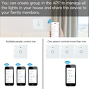 Interruttore Da Scatola 502, Touch Bianco, WIFI 2.4G+BLE+RF 433MHz, Bluetooth BLE Mesh, TUYA Smart Life, 220V 10A, 86X86X30mm Per Scatola 502, IP20,Disponibili 1,2,3 Tasti