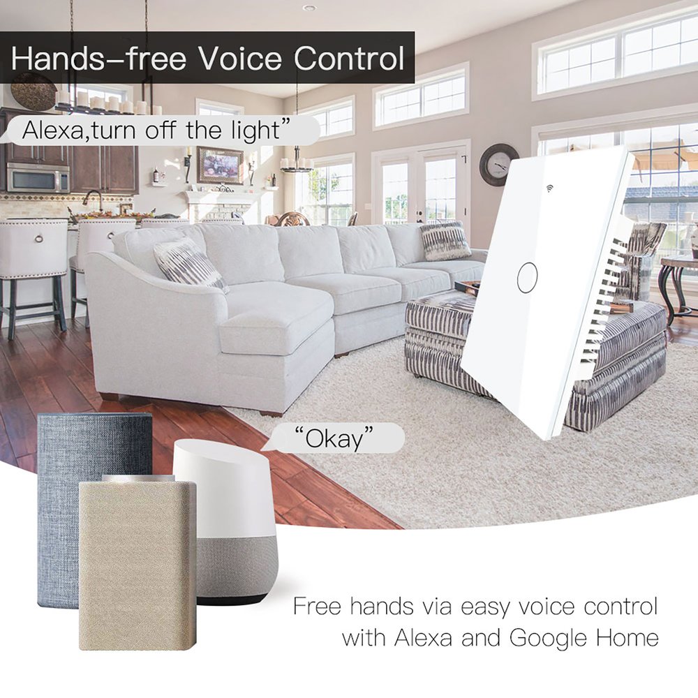 Interruttore Da Incasso Scatola 503, Touch Bianco, WIFI 2.4G Matter, TUYA, Smart Life,Apple Home, Google Home, Alexa, SmartThings, 10A, AC 90-250V, 50/60HZ, 120X72X38mm, IP20,Disponibili 1,2,3 Tasti