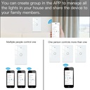 Interruttore Da Incasso Scatola 503, Touch Bianco, WIFI 2.4G Matter, TUYA, Smart Life,Apple Home, Google Home, Alexa, SmartThings, 10A, AC 90-250V, 50/60HZ, 120X72X38mm, IP20,Disponibili 1,2,3 Tasti