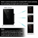 Interruttore Da Incasso Scatola 503, Touch Nero, WIFI 2.4G Matter, TUYA, Smart Life,Apple Home, Google Home, Alexa, SmartThings, 10A, AC 90-250V, 50/60HZ, 120X72X38mm, IP20,Disponibili 1,2,3 Tasti