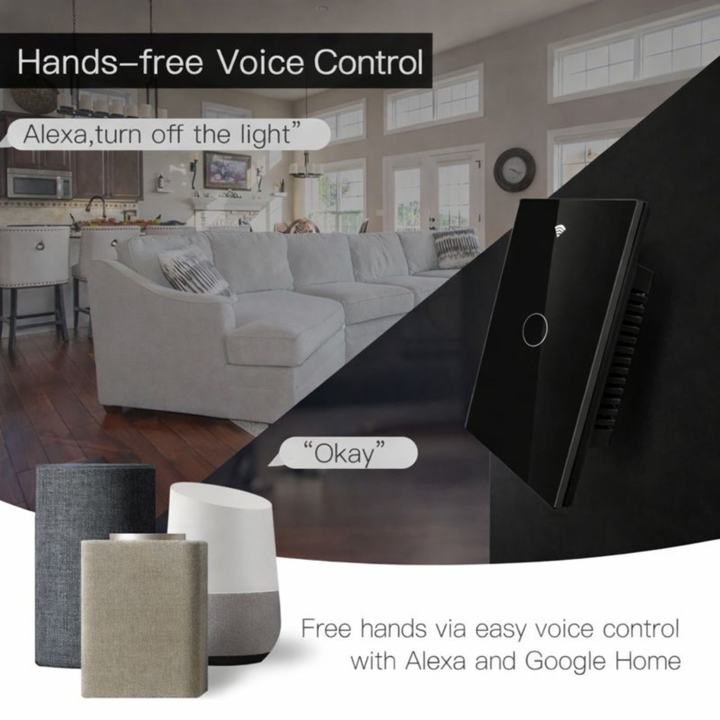 Interruttore Da Incasso Scatola 503, Touch Nero, WIFI 2.4G Matter, TUYA, Smart Life,Apple Home, Google Home, Alexa, SmartThings, 10A, AC 90-250V, 50/60HZ, 120X72X38mm, IP20,Disponibili 1,2,3 Tasti