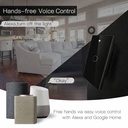 Interruttore Da Incasso Scatola 503, Touch Nero, WIFI 2.4G Matter, TUYA, Smart Life,Apple Home, Google Home, Alexa, SmartThings, 10A, AC 90-250V, 50/60HZ, 120X72X38mm, IP20,Disponibili 1,2,3 Tasti